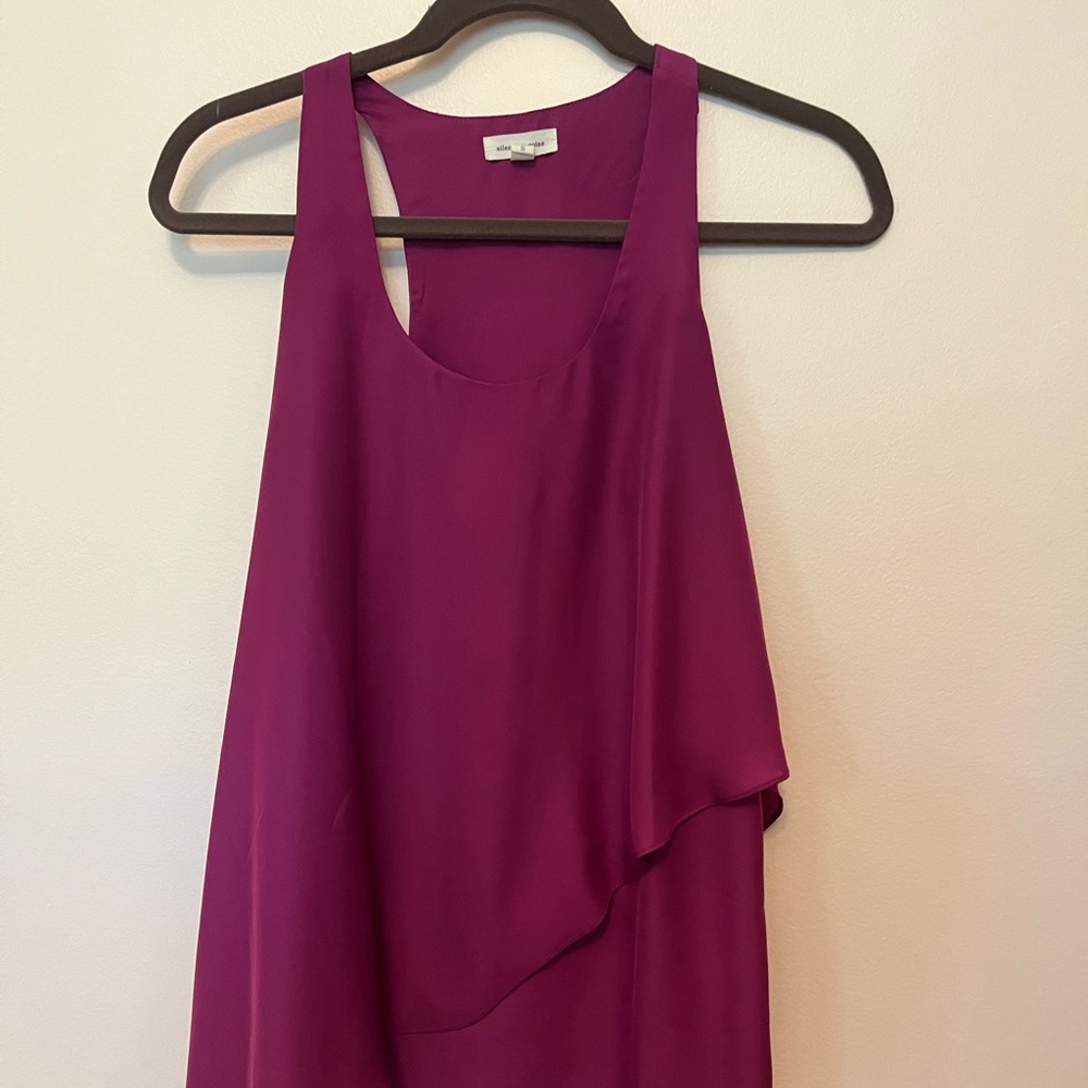 Silence + Noise purple asymmetrical dress